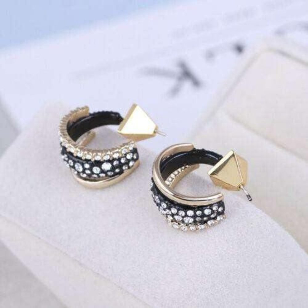 Alexis Bittar Floating Orb Huggie Crystal Earrings